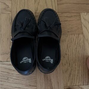 Dr. Martens Black Leather Tassel Loafers